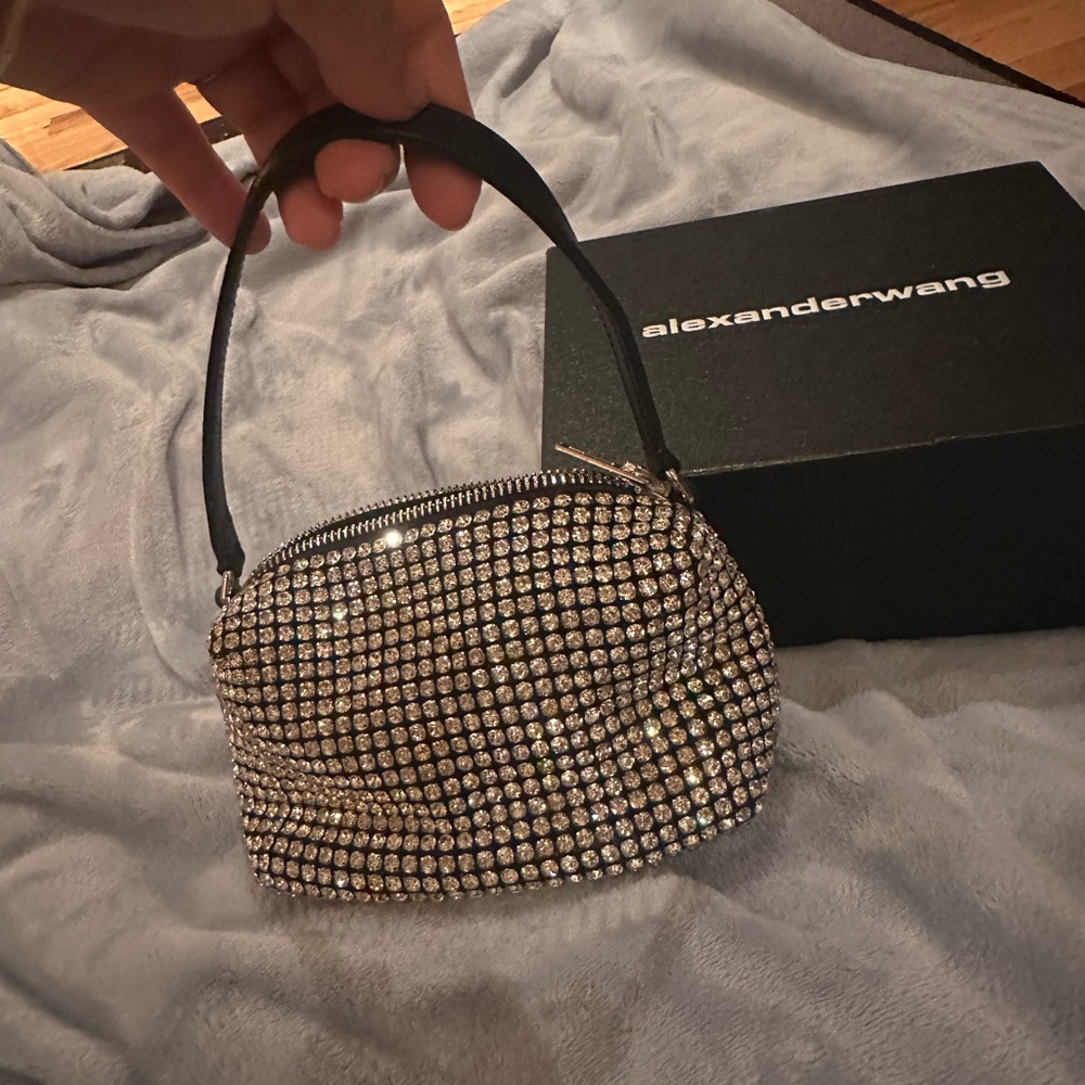Alexander Wang Black and Silver Mini Bag